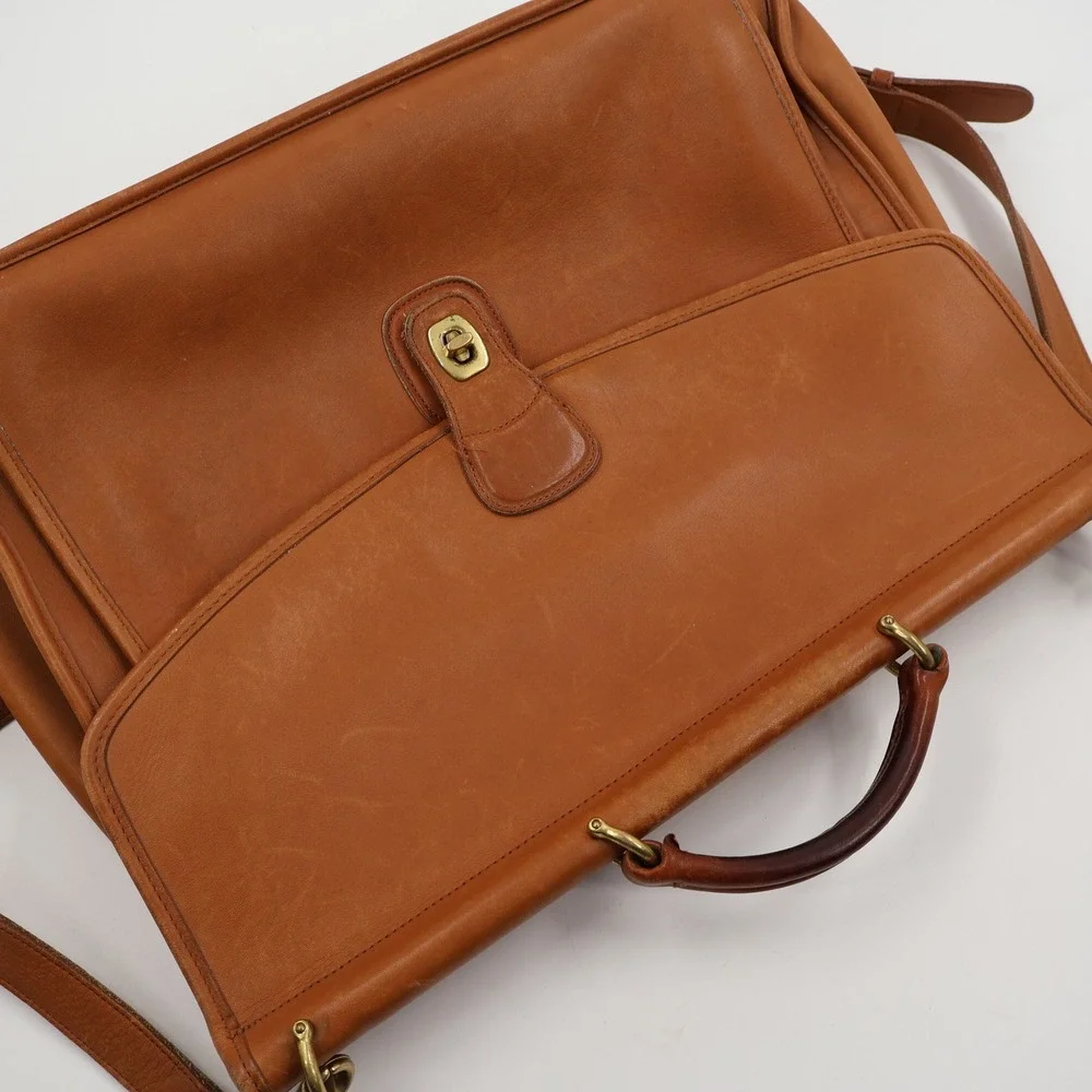 Coach Beekman Briefcase Mens Large‎ British Tan Vintage Leather Bag 5266 USA